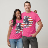 USA Bmx Wo Cycling Team FreeAmerican Flag T-Shirt (Unisex)
