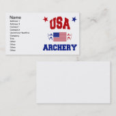 USA-Bogenschießen Visitenkarte (Vorne/Hinten)