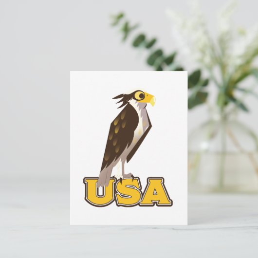 USA Bold Eagle Postkarte (Stehend Vorderseite)