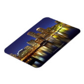 USA, Boston, City Skyline bei Nacht (lang Magnet (Linke Seite)