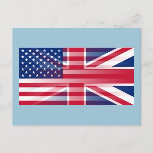 USA BRITISH FLAG POSTKARTE (Vorderseite)