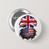 USA - British UK Treots Flag Button (Vorne & Hinten)