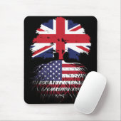 USA - British UK Treots Flag Mousepad (Mit Mouse)