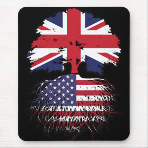 USA - British UK Treots Flag Mousepad