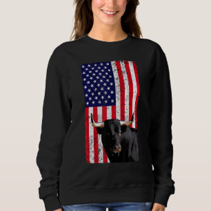 Usa Bull T-Shirt American Women Brave Sweatshirt