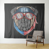 USA Bulldog Wandteppich (Beispiel (Horizontal))