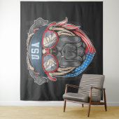 USA Bulldog Wandteppich (Beispiel)