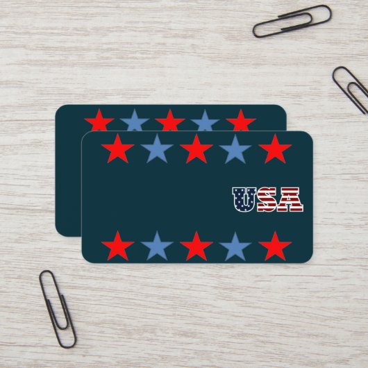 USA Business Card Visitenkarte (Vorderseite/Rückseite Beispiel)