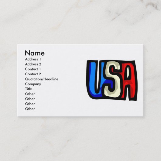 USA Business Card Visitenkarte (Vorderseite)