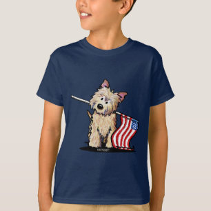USA Cairn Terrier Kinder dunkles T-Shirt