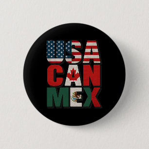 Usa Can Mex Flagge Fußball Nordamerika Fußbal Fan Button
