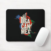 Usa Can Mex Soccer North America Football Fan Mousepad (Mit Mouse)