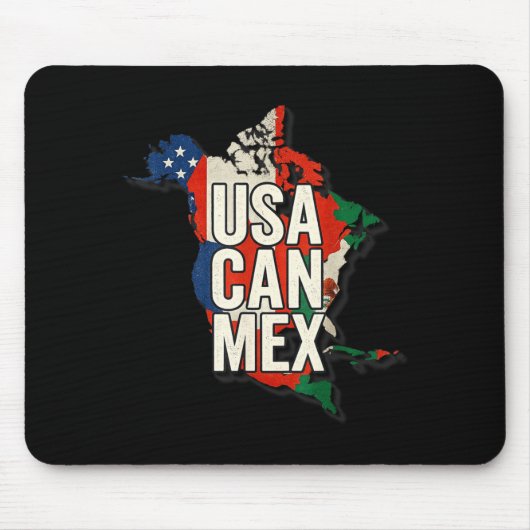 Usa Can Mex Soccer North America Football Fan  Mousepad (Vorne)