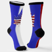 USA Canada Socks Custom US Canada Crew Socks Socken (Gewinkelt)