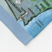 USA-Cartoon-Karte Fleecedecke (Ecke)