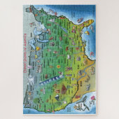 USA-Cartoon-Karte Puzzle (Vertikal)