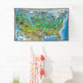 USA-Cartoon-Karten-Fahne Banner (Insitu)