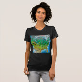 USA Cartoon Map T-Shirt (Vorne ganz)