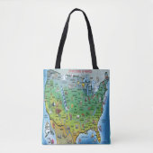 USA Cartoon Map Tasche (Vorderseite)