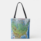 USA Cartoon Map Tasche (Rückseite)