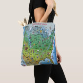 USA Cartoon Map Tasche (Von Nahem)