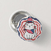 USA Cat Button - Kinderlose Katze Ladys - 5 von 5 (Vorne & Hinten)