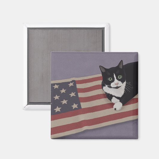 USA Cat Magnet (Vorderseite/Rückseite)