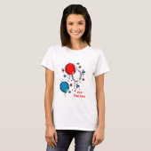 USA Celebrate Red White Blue Balloons T-Shirt (Vorne ganz)