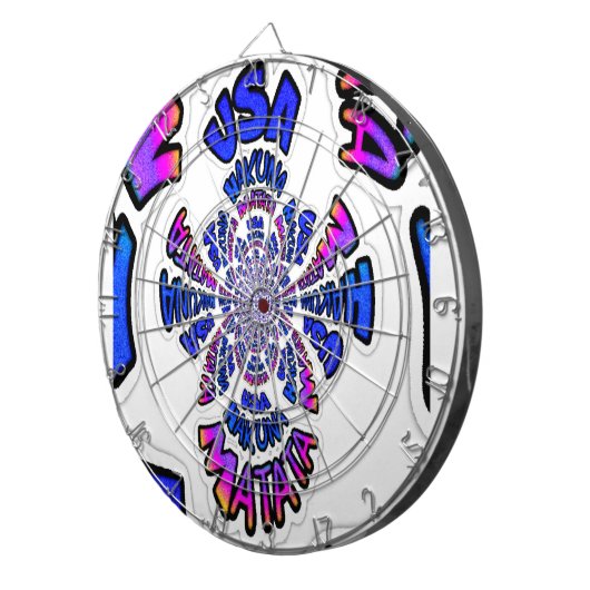 USA Celebration: Lieblicher Spaß Text Dynamic Art Dartscheibe (Vorderseite rechts)