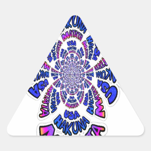 USA Celebration: Lieblicher Spaß Text Dynamic Art Dreieckiger Aufkleber (Vorderseite)