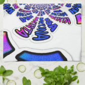 USA Celebration: Lieblicher Spaß Text Dynamic Art Küchentuch (Gefaltet)