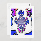 USA Celebration: Lieblicher Spaß Text Dynamic Art Postkarte (Vorne/Hinten)