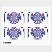 USA Celebration: Lieblicher Spaß Text Dynamic Art Rechteckiger Aufkleber (Blatt)