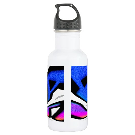 USA Celebration: Lovely Fun Text Art Dynamic Vibes Trinkflasche (Rückseite)