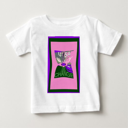 USA Change Art Print Baby T-shirt (Vorderseite)
