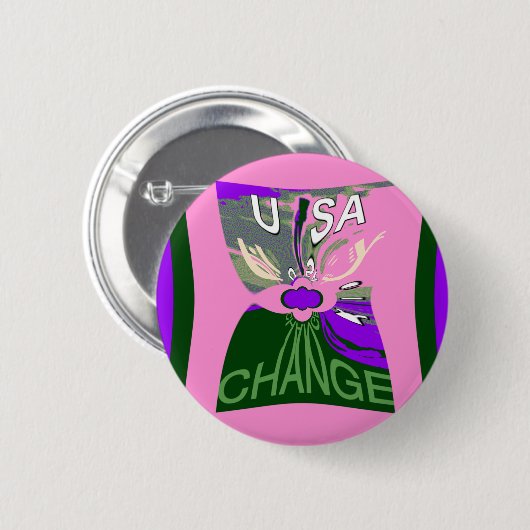 USA Change Art Print Button (Vorne & Hinten)