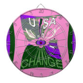 USA Change Art Print Dartscheibe (vorne)