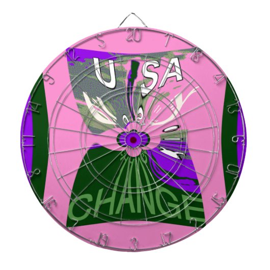 USA Change Art Print Dartscheibe (vorne)