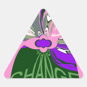 USA Change Art Print Dreieckiger Aufkleber