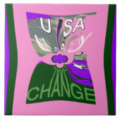 USA Change Art Print Fliese (Vorderseite)