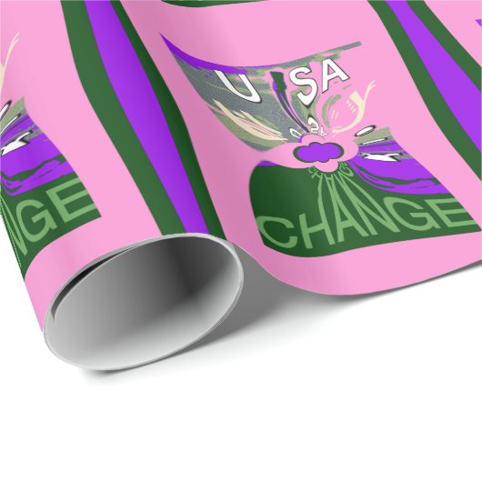 USA Change Art Print Geschenkpapier (Rolleneckpunkt)