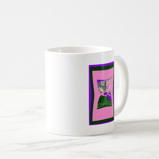 USA Change Art Print Kaffeetasse (VorderseiteRechts)