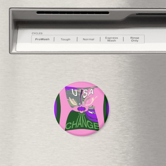 USA Change Art Print Magnet (In Situ (Geschirrspüler))