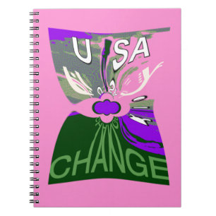 USA Change Art Print Notizblock