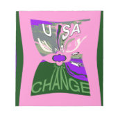 USA Change Art Print Notizblock (Vorderseite)