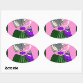 USA Change Art Print Ovaler Aufkleber (Blatt)