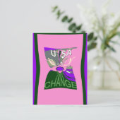 USA Change Art Print Postkarte (Stehend Vorderseite)