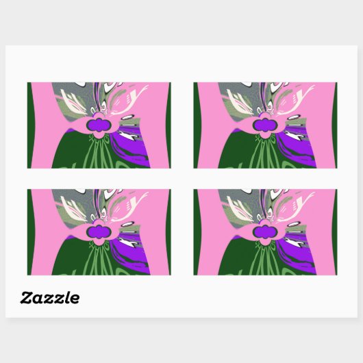 USA Change Art Print Rechteckiger Aufkleber (Blatt)