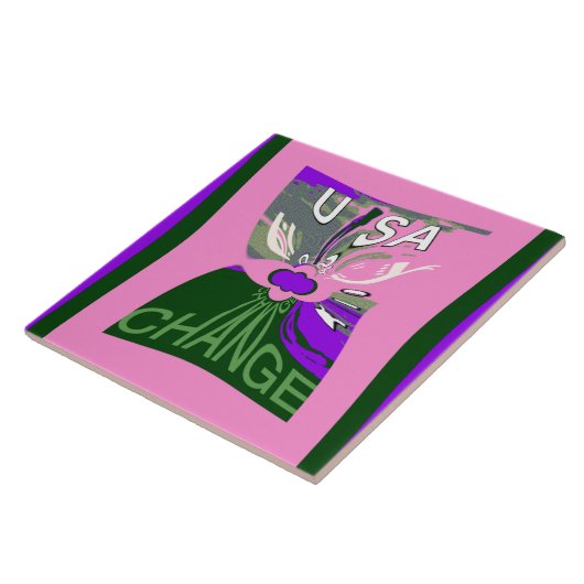 USA Change Kunstprint Fliese (Seite)