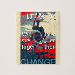 USA Change: Stärker gemeinsam - Einheitsdesign Puzzle